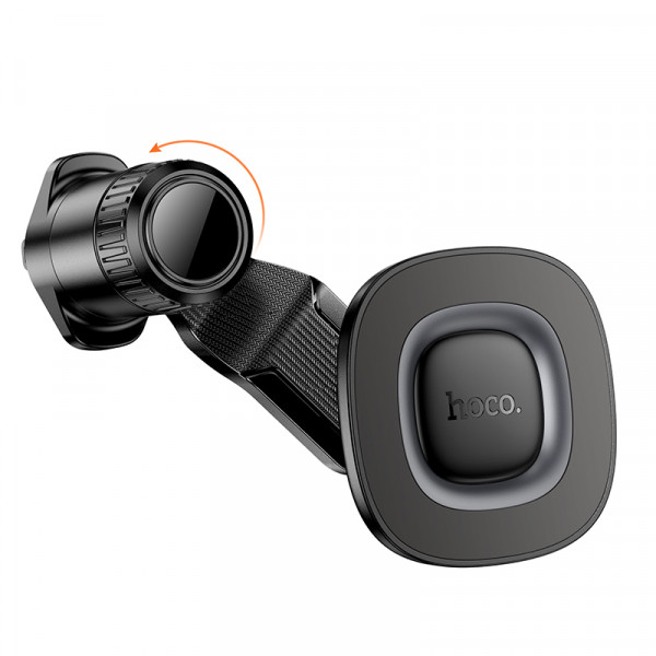 Автотримач для телефона HOCO H74 Crown ring magnetic car holder(air outlet) Black Metal Gray (6942007646895)