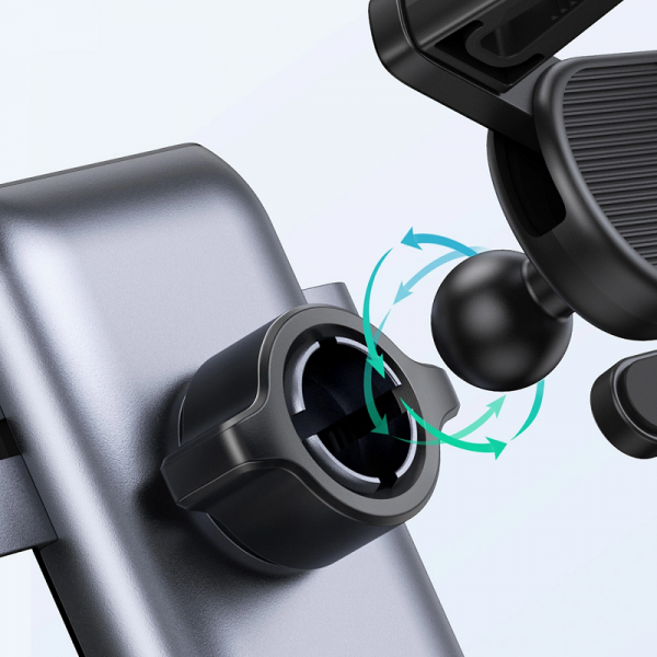 Автотримач для телефона UGREEN LP274 Gravity Phone Holder for Round Air Vent gray (UGR-30401)