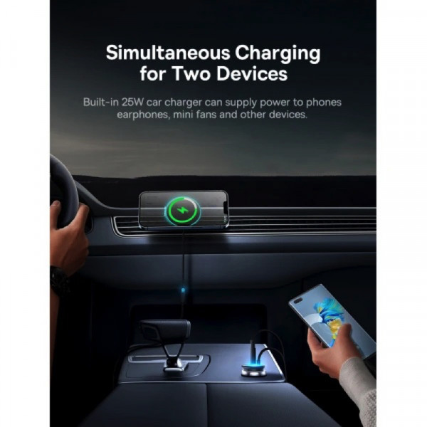 Автотримач для телефона з БЗП Basues CW01 Magnetic Wireless Charging Car Mount 40W Claw Edition Cluster Black (C40141000111-01)