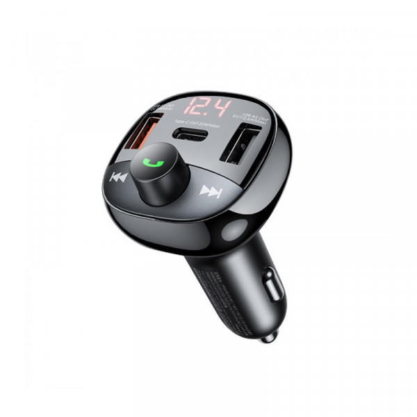 АЗП з FM-модулятором REMAX Lodi Series All-in-One 54.5W PD+QC 2A+1C Fast Car Charge RCC331 Black (6954851202288)