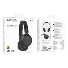 Бездротові накладні навушники BOROFONE BO37 Marvellous BT headphones Black (6941991123801)