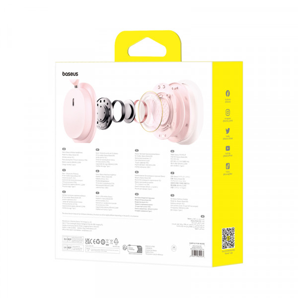Бездротові навушники Baseus Bowie D05 Wireless Headphones Baby Pink