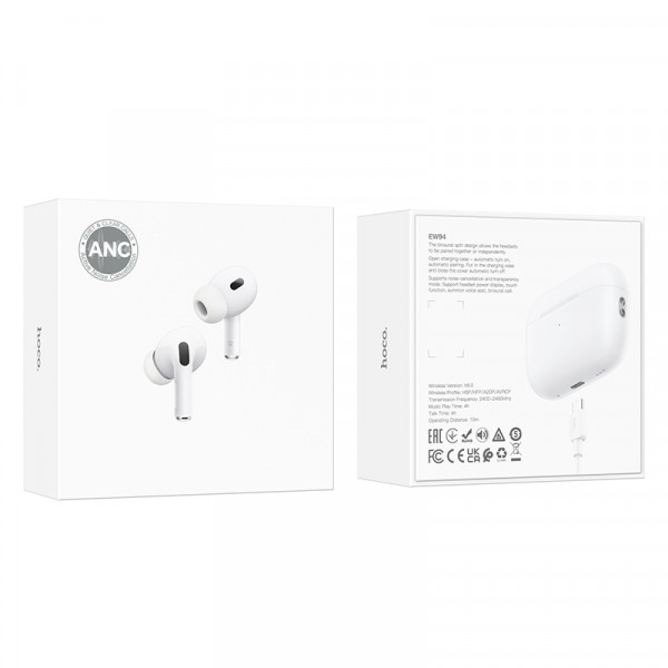 Бездротові навушники TWS HOCO EW94, ANC, White (6942007673686)