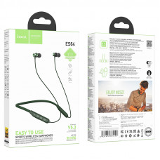 Бездротові спортивні навушники HOCO ES64 Easy Sound sports BT earphones Dark Green (6931474784490)