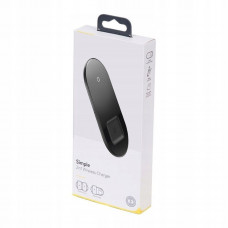 Бездротовий зарядний пристрій Baseus Simple 2in1 Wireless Charger Turbo Edition 24W（with 12V Charger）(EU)（Qi）Чорний