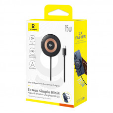 Бездротовий зарядний пристрій Baseus Simple Mini4 Magnetic Wireless Charging Stand Qi2 15W Universal Explorer Edition Cosmic Black (P10273300121-01)