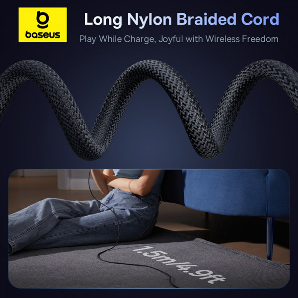 Бездротовий зарядний пристрій Baseus Simple Mini4 Magnetic Wireless Charging Stand Qi2 15W Universal Explorer Edition Cosmic Black (P10273300121-01)