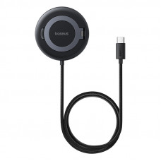 Бездротовий зарядний пристрій Baseus Simple Mini4 Magnetic Wireless Charging Stand Qi2 15W Universal Explorer Edition Cosmic Black (P10273300121-01)