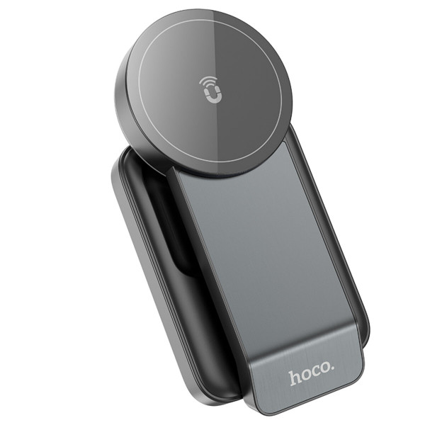 Бездротовий зарядний пристрій HOCO CQ3 Motorcycle folding 3-in-1 magnetic wireless fast charger Black