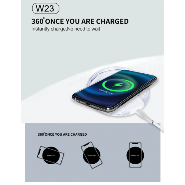 Бездротовий зарядний пристрій WUW-W23 (6972573335787)