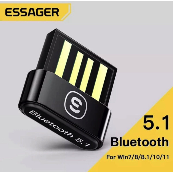 Bluetooth-адаптер ESSAGER Mini BT5.0 Adapter Чорний