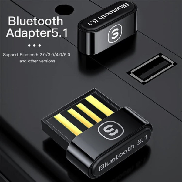 Bluetooth-адаптер ESSAGER Mini BT5.0 Adapter Чорний