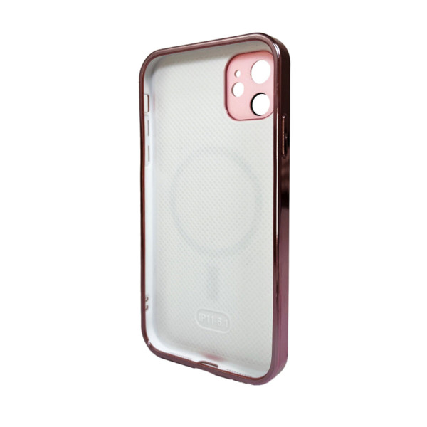 Чохол для смартфона AG Glass Sapphire Frame MagSafe Logo for Apple iPhone 12 Pink