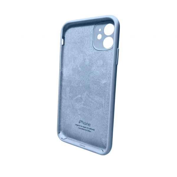 Чохол для смартфона Silicone Full Case AA Camera Protect for Apple iPhone 11 Pro Max кругл 27,Mist Блакитний