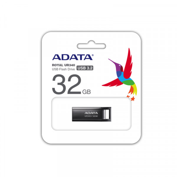 Флеш-накопичувач ADATA USB 3.2 UR340 32Gb Black (AROY-UR340-32GBK)