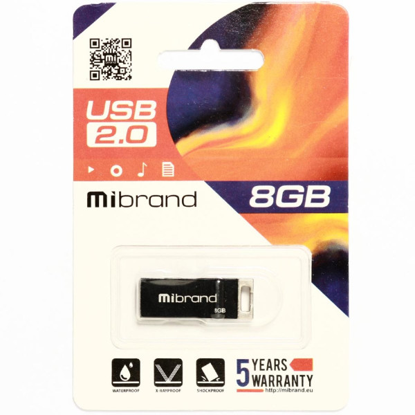 Флеш-накопичувач Mibrand USB 2.0 Chameleon 8Gb Black