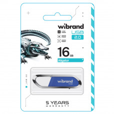 Флеш-накопичувач Wibrand USB 2.0 Aligator 16Gb Blue (WI2.0/AL16U7U)