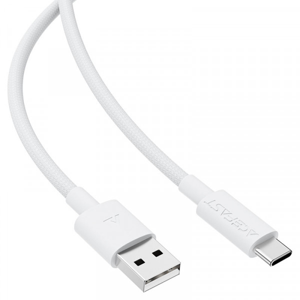 Кабель ACEFAST C18-04 USB-A to USB-C braid charging data cable White (6974316284260)