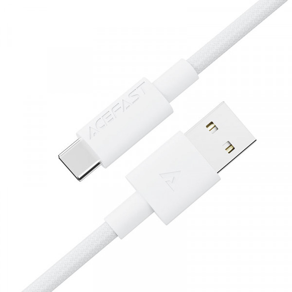 Кабель ACEFAST C18-04 USB-A to USB-C braid charging data cable White (6974316284260)