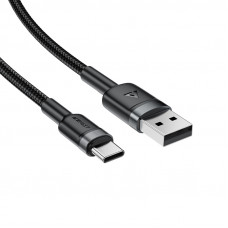 Кабель ACEFAST C22-04, USB to Type-C, 3A, 1.2m, Nylon Braid, Aluminum Alloy + TPE connectors, Black (6974316285144)