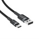 Кабель ACEFAST C22-04, USB to Type-C, 3A, 1.2m, Nylon Braid, Aluminum Alloy + TPE connectors, Black (6974316285144)