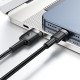 Кабель ACEFAST C22-04, USB to Type-C, 3A, 1.2m, Nylon Braid, Aluminum Alloy + TPE connectors, Black (6974316285144)