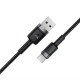 Кабель ACEFAST C22-04, USB to Type-C, 3A, 1.2m, Nylon Braid, Aluminum Alloy + TPE connectors, Black (6974316285144)