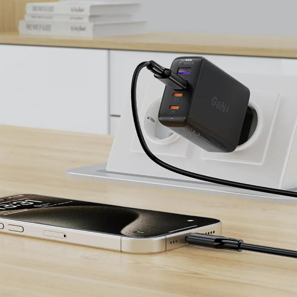 Кабель ACEFAST C26-04 USB-A to USB-C PVC charging data cable Black (6974316287117)