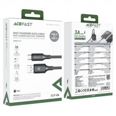 Кабель ACEFAST C26-04 USB-A to USB-C PVC charging data cable Black (6974316287117)