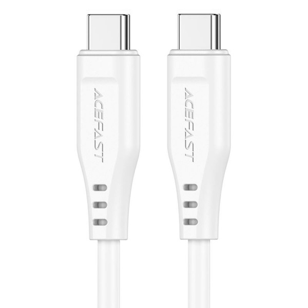Кабель ACEFAST C3-03 Type-C to Type-C 3A, 60W, 1.2m, TPE, TPE connectors, Білий