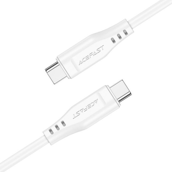 Кабель ACEFAST C3-03 Type-C to Type-C 3A, 60W, 1.2m, TPE, TPE connectors, Білий
