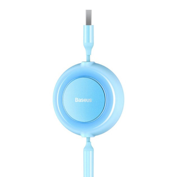 Кабель Baseus Bright Mirror 2 Series Retractable 3-in-1 Fast Charging Data Cable USB to M+L+C 3.5A 1.1m Sky Blue