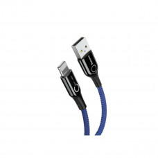 Кабель Baseus C-shaped Light Intelligent power-off Cable 2.4A 1M Блакитний