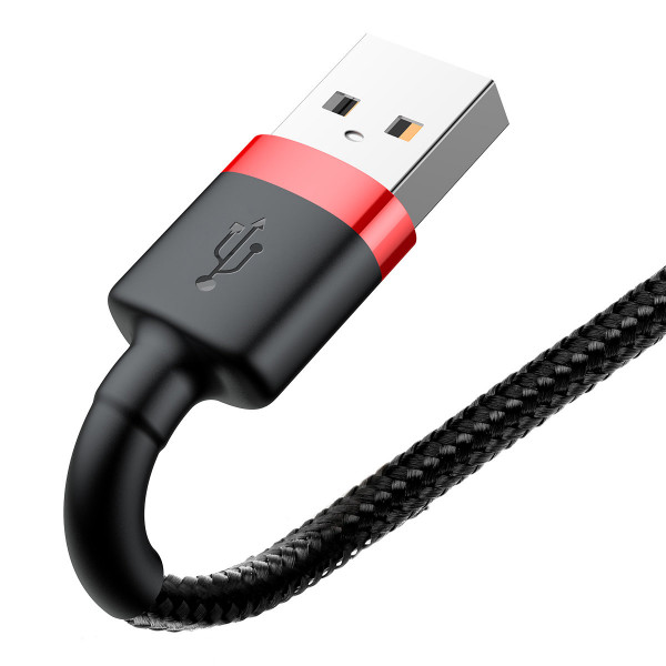 Кабель Baseus Cafule Cable USB For Lightning 2.4A 1m Red+Black