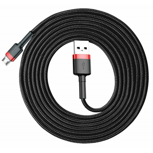 Кабель Baseus Cafule Cable USB For Micro 1.5A 2m Червоний+Чорний
