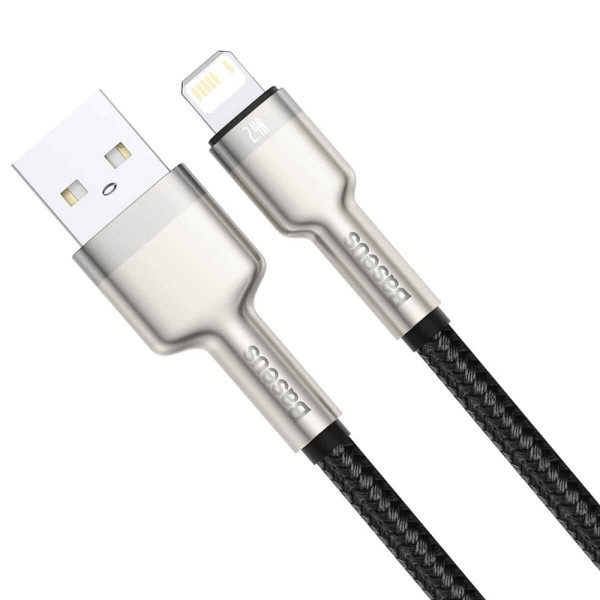 Кабель Baseus Cafule Series Metal Data Cable USB to IP 2.4A 2m Black