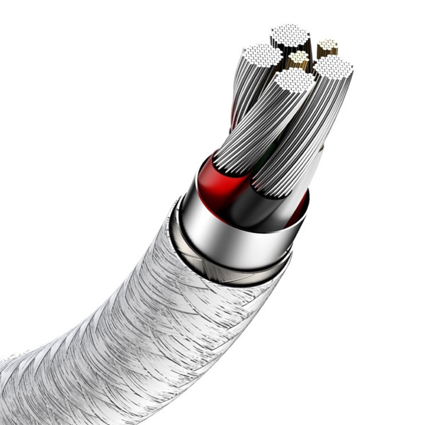 Кабель Baseus Cafule Series Metal Data Cable USB to Type-C 66W 1m White