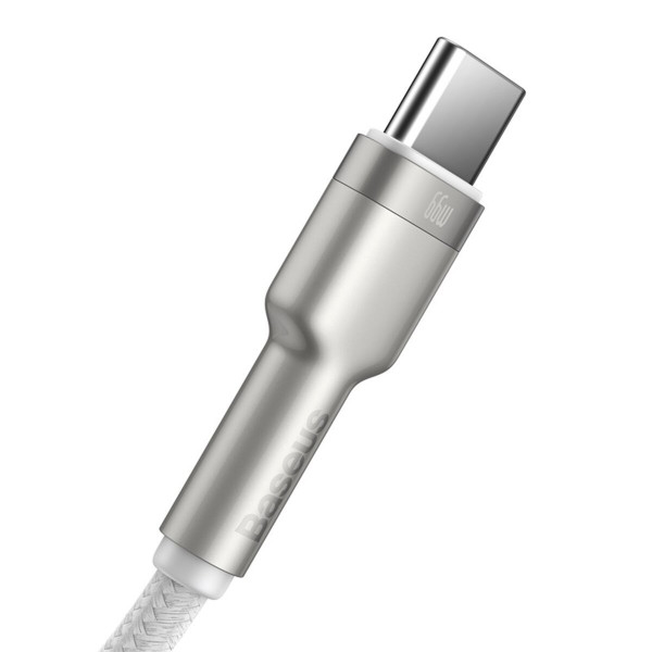 Кабель Baseus Cafule Series Metal Data Cable USB to Type-C 66W 1m White
