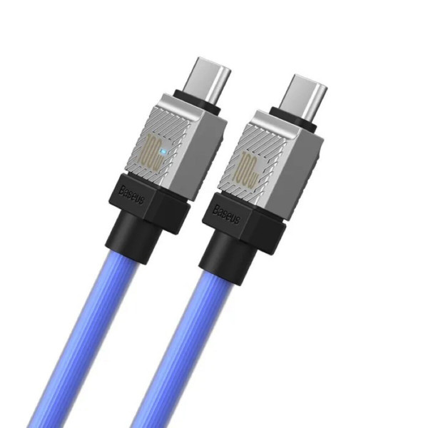 Кабель Baseus CoolPlay Series Fast Charging Cable Type-C to Type-C 100W 1m Блакитний