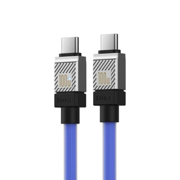 Кабель Baseus CoolPlay Series Fast Charging Cable Type-C to Type-C 100W 1m Блакитний