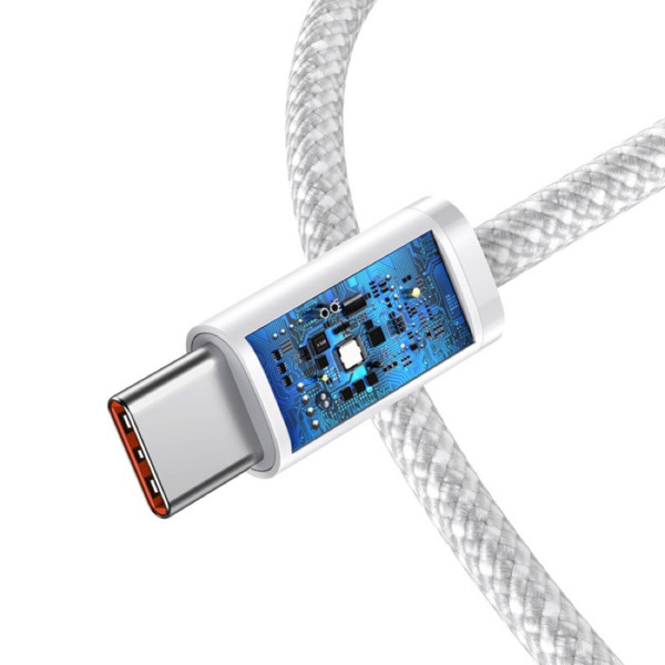 Кабель Baseus Dynamic Series Fast Charging Data Cable Type-C to Type-C 100W 1m White