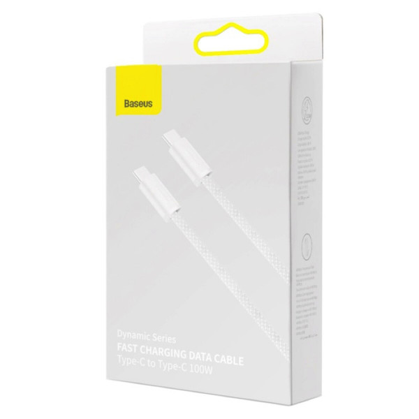 Кабель Baseus Dynamic Series Fast Charging Data Cable Type-C to Type-C 100W 1m White