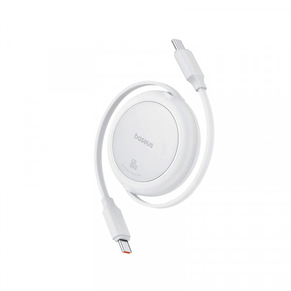 Кабель Baseus Free2Pull Mini Charging Cable USB-C to USB-C 60W 1m Moon Білий
