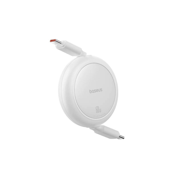 Кабель Baseus Free2Pull Mini Charging Cable USB-C to USB-C 60W 1m Moon Білий