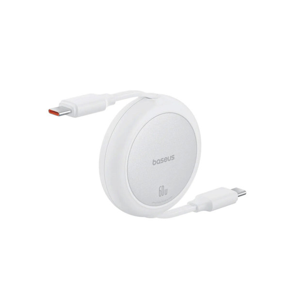 Кабель Baseus Free2Pull Mini Charging Cable USB-C to USB-C 60W 1m Moon Білий