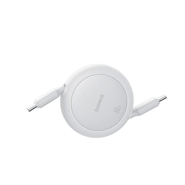 Кабель Baseus Free2Pull Mini Charging Cable USB-C to USB-C 60W 1m Moon Білий