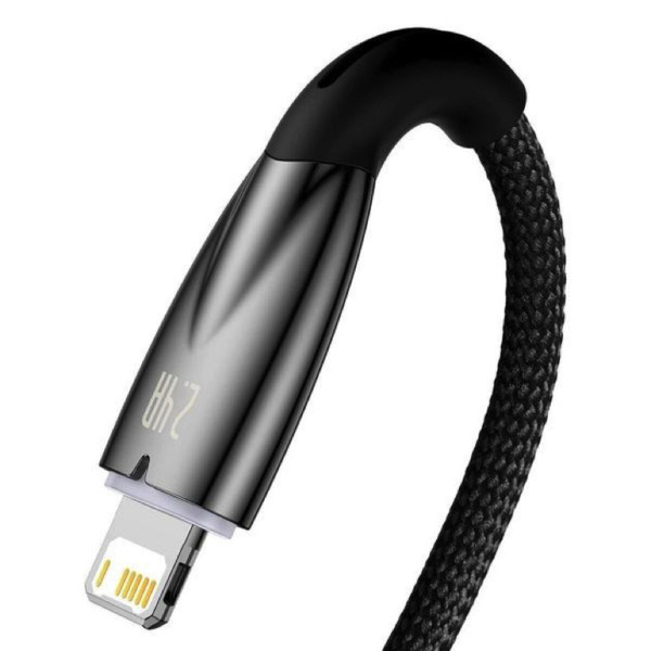 Кабель Baseus Glimmer Series Fast Charging Data Cable USB to iP 2.4A 2m Чорний