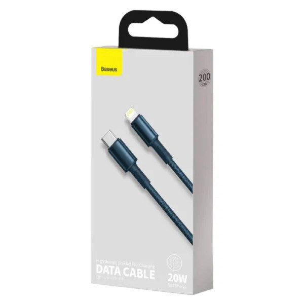 Кабель Baseus High Density Braided Fast Charging Data Cable Type-C to iP PD 20W 1m Blue