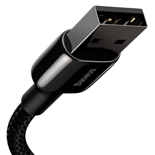 Кабель Baseus Tungsten Gold Fast Charging Data Cable USB to iP 2.4A 1m Black
