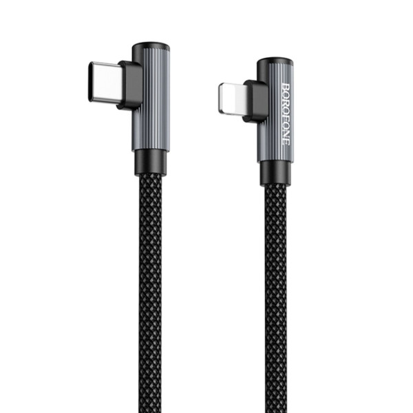 Кабель BOROFONE BU50 elbow magnetic PD charging data cable iP 1m Чорний